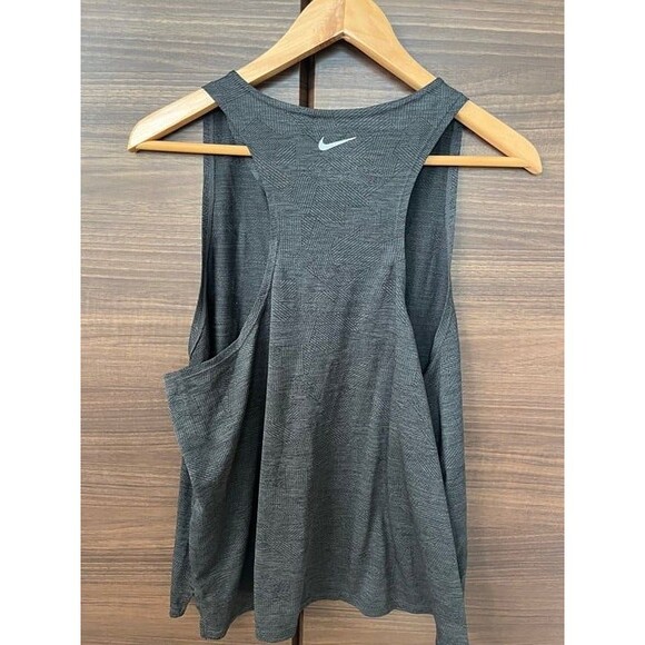 Nike Women’s Dri-FIT Medalist Heather Training Tank Dark Gray - Picture 3 of 3